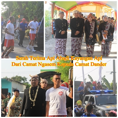 Pengambilan Api Abadi untuk Hari Jadi Bojonegoro