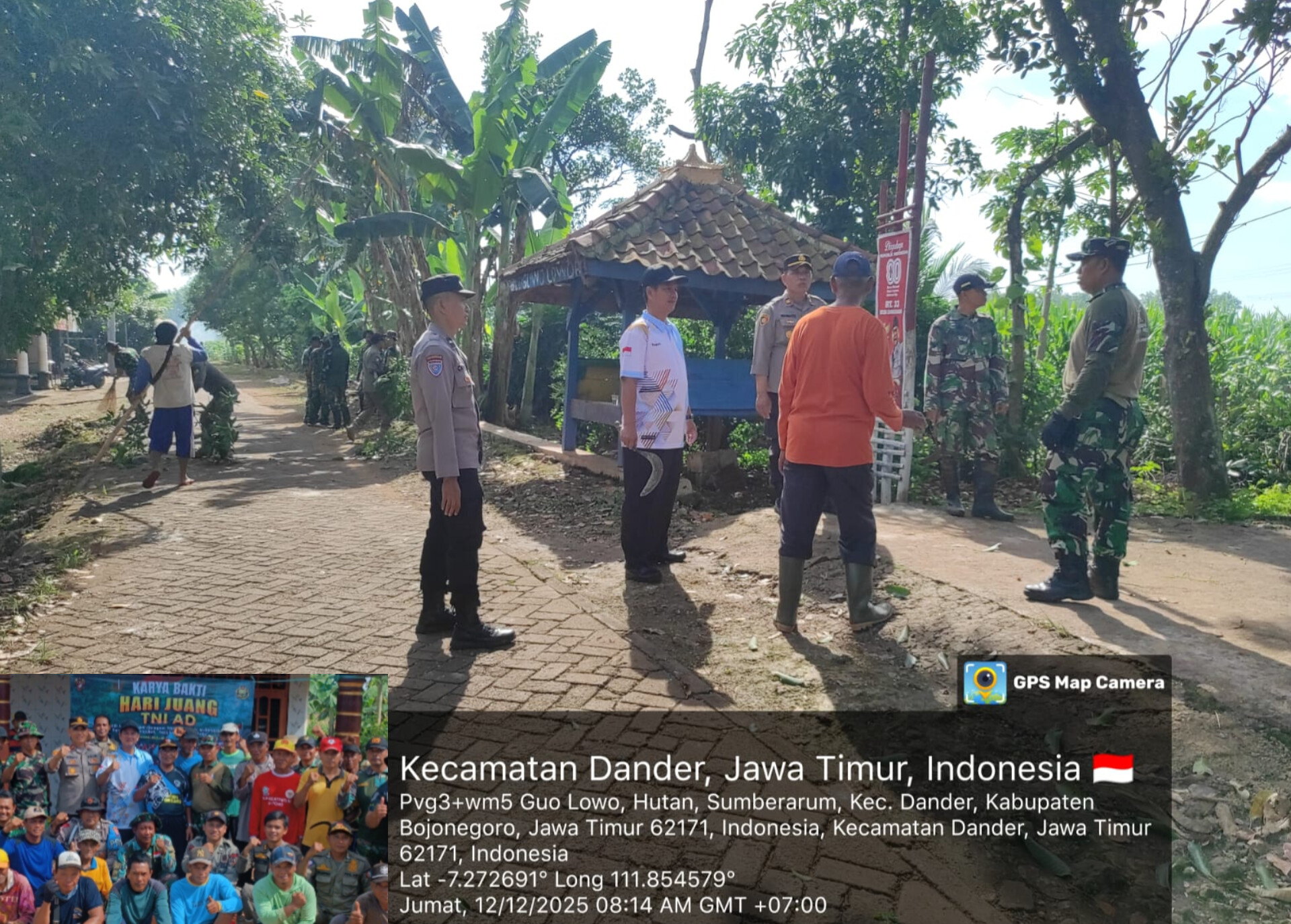 Karya bakti serentak peringatan Hari Juang Kartika (HJK) TNI AD dan HUT Ke-77 Kodam V Brawijaya