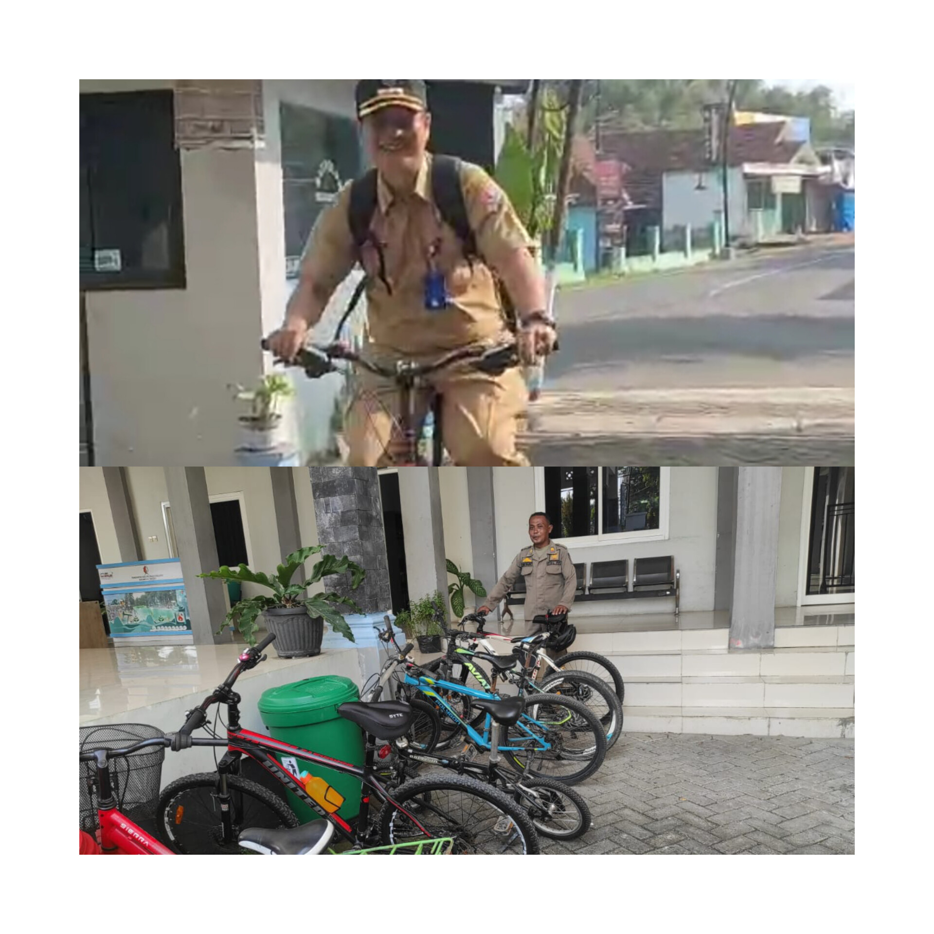 Melaksanakan Instruksi Bapak Bupati Bojonegoro Camat Dander Imbau Pegawai Bersepeda Ke Kantor