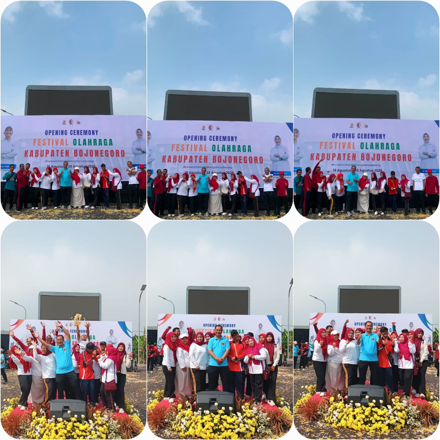 Semarak HUT RI ke-81 Karyawan-Karyawati Kecamatan Dander Meriahkan Pembukaan Forkab Bojonegoro 2026